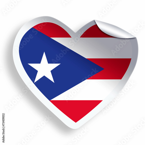 Heart sticker with flag of Puerto Rico isolated on white Free Download Heart sticker with flag of Puerto Rico isolated on white - GFXLoad