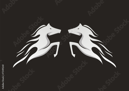 Horse logo abstract vector