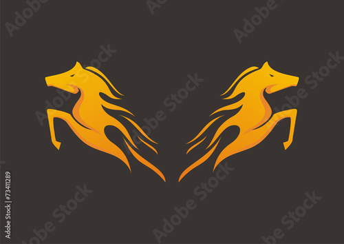 Horse logo abstract vector