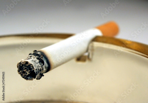 Cigarette and smoke close up