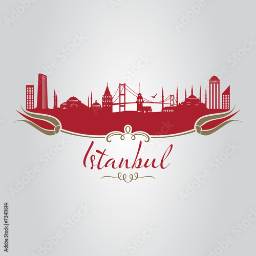 istanbul logo, icon and symbol vector illustration