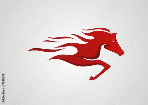 Horse logo abstract vector