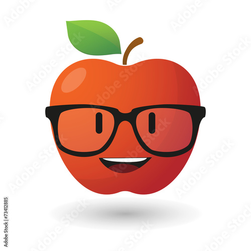 apple avatar wearing glasses