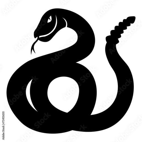 Vector sign. Snake.