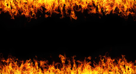 fire on white background