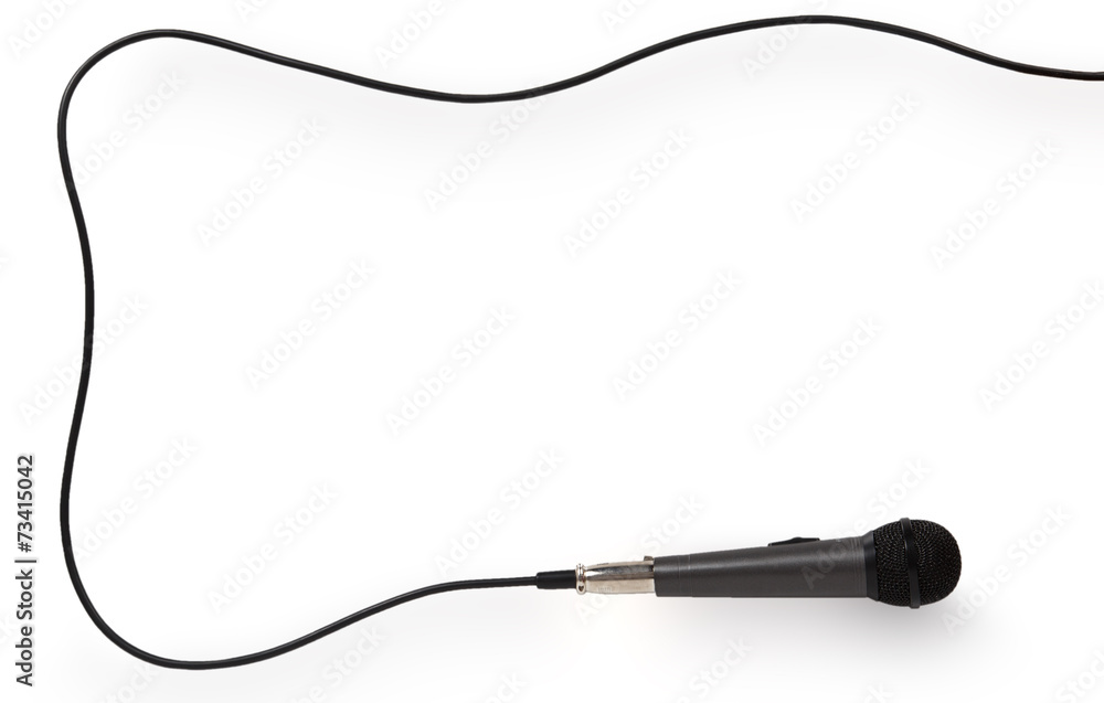 Obraz premium Frame of the microphone with cord
