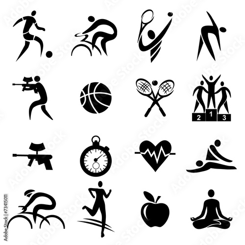 Sport fitness healthy lifestyle icons