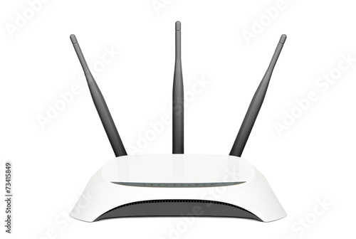 Obraz na płótnie Wifi router isolated on white.