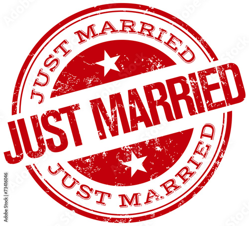 just married stamp