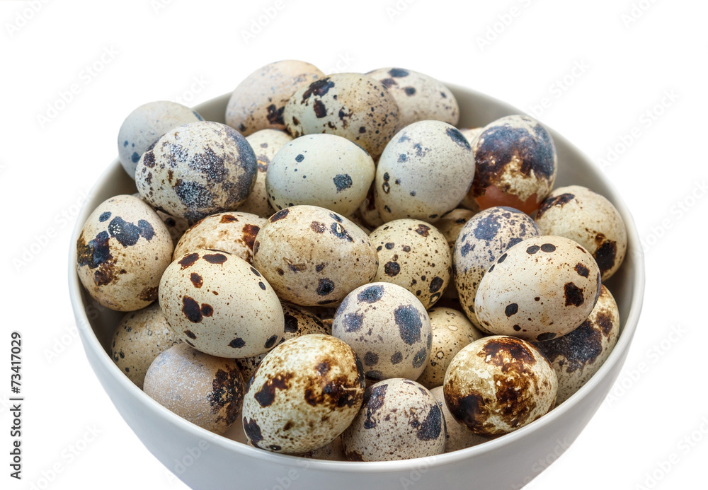 Obraz premium Quail eggs in plate
