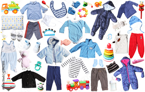 clothes and toys for newborn baby