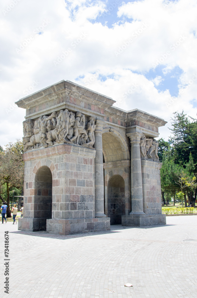 Fototapeta premium Cricasiana Arch in Quito Ecuador South America