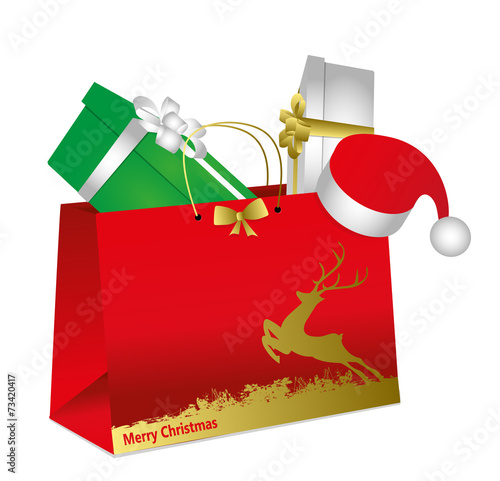 busta di natale con pacchi regalo