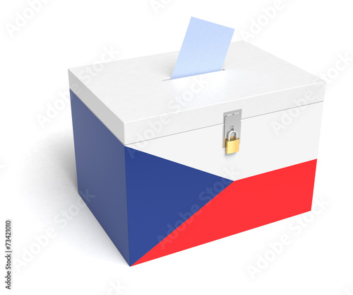 Czech Republic Flag Ballot Box