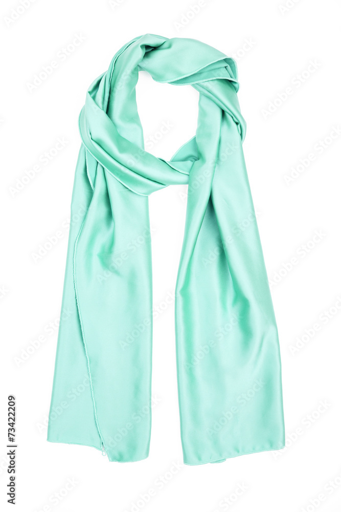 Silk scarf isolated on white background Silk scarf isolated on white background