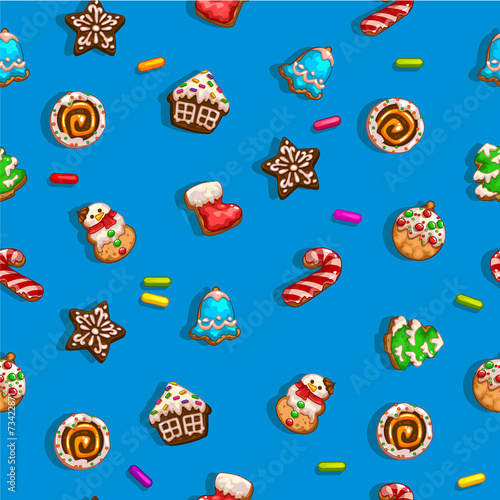 Background with gingerbreads
