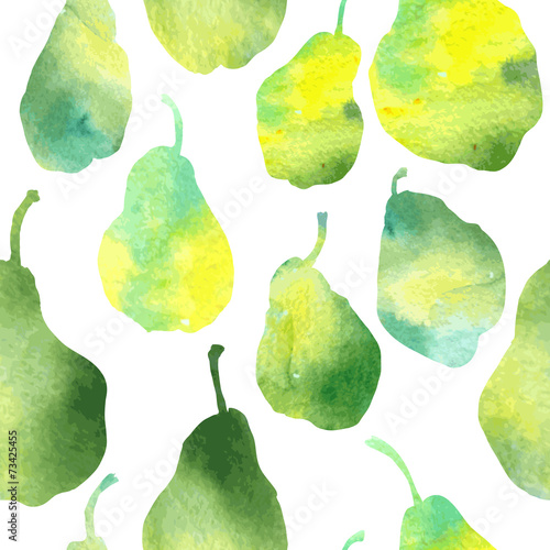 vector seamless pattern with pears