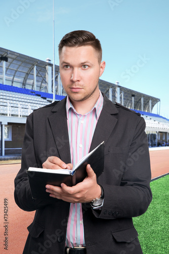 Fotografie Football scout at work