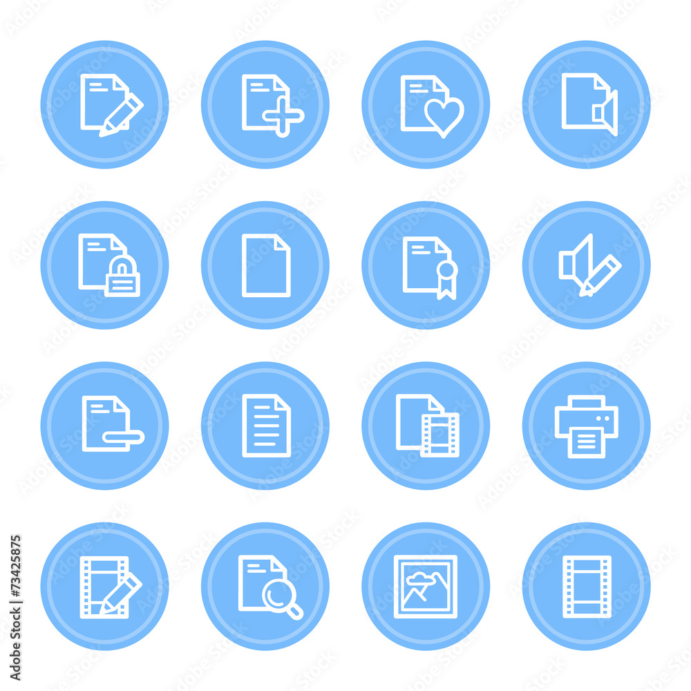 Document web icons set Document web icons set