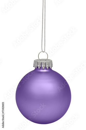 Purple christmas ball isolted on white background