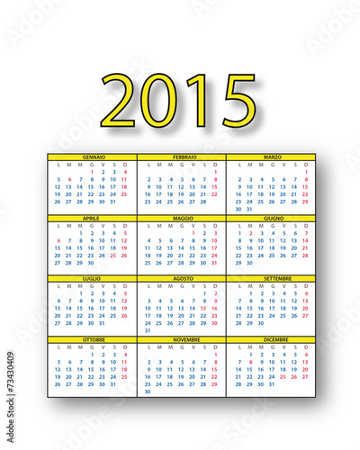 Calendario 2015 italiano