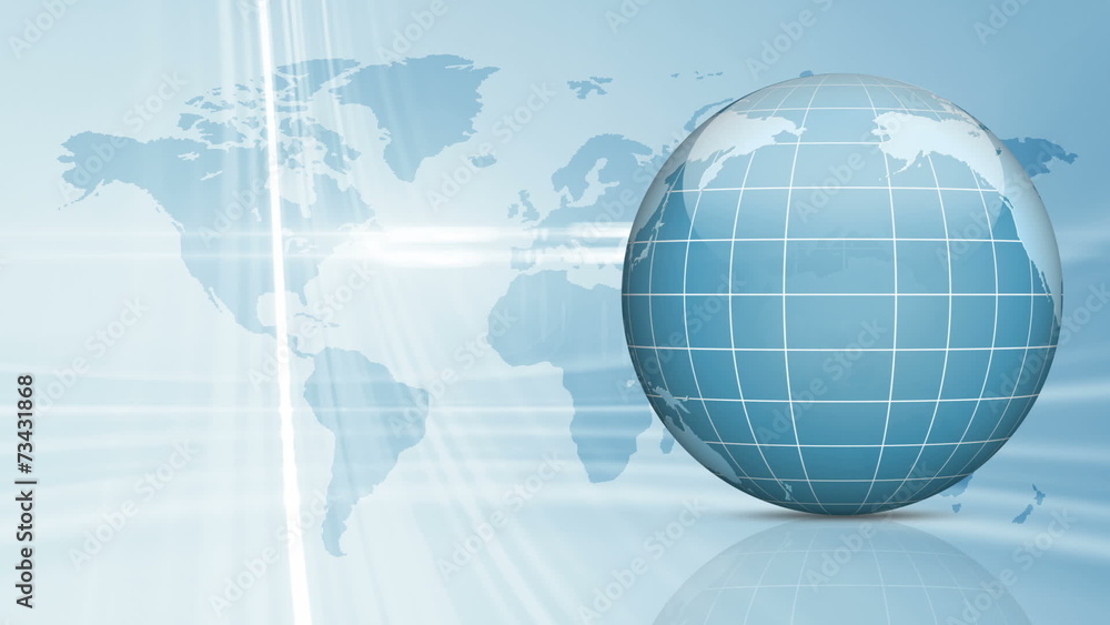 Loop business globe background Loop business globe background