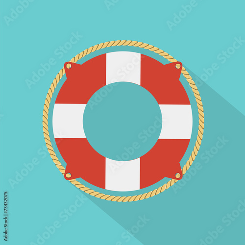 lifebouy icon flat style