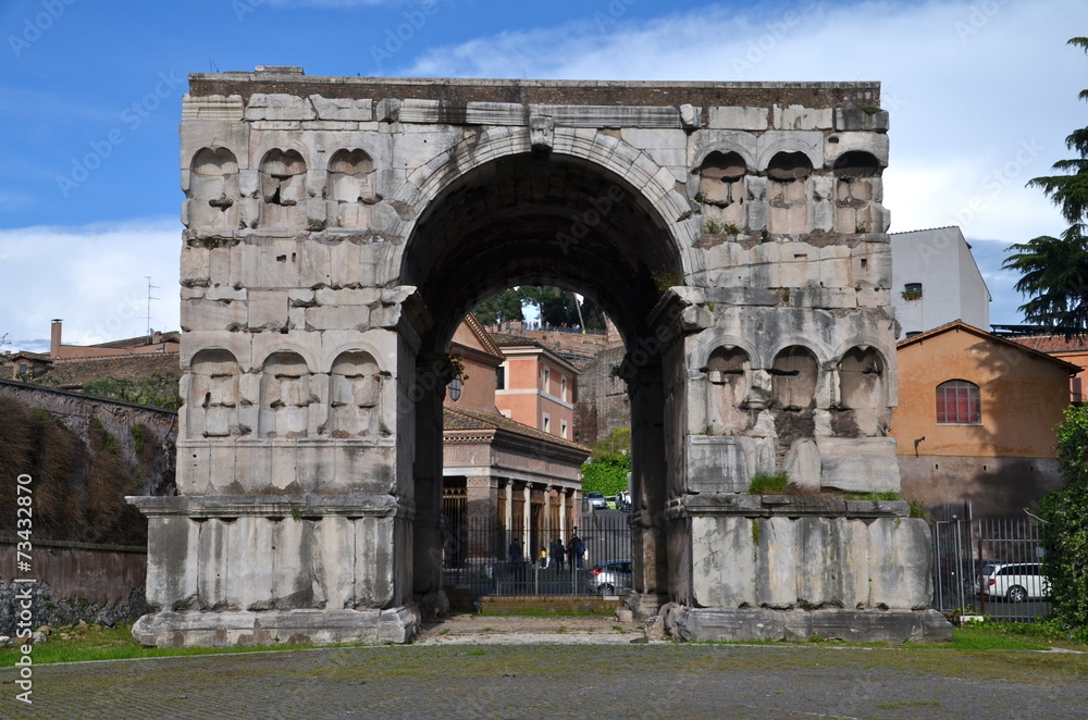 The Arch of Janus a quadrifrons triumphal arch in Rome