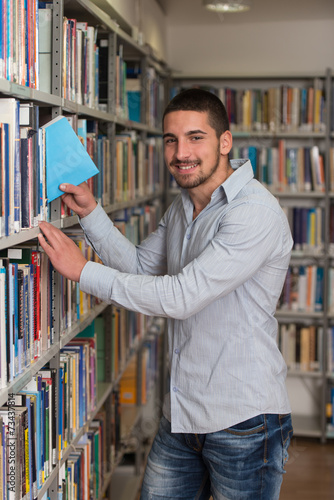 Portrait Of A Student In A Library