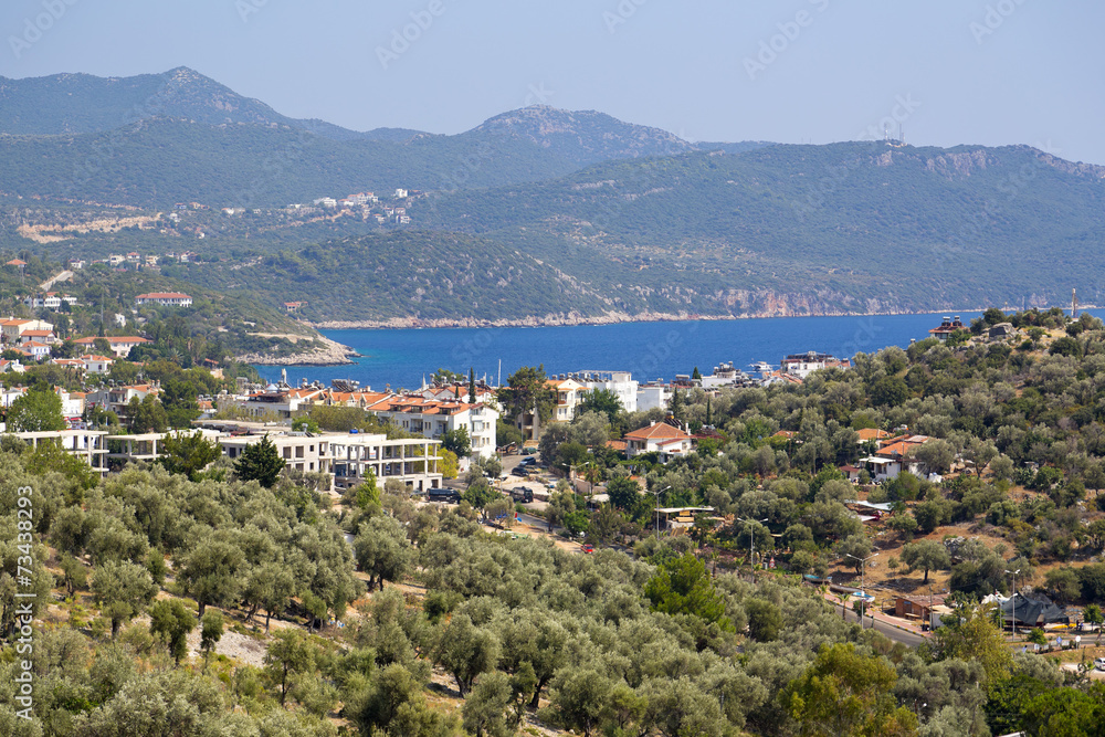 Kas town near Antalya by the Mediterranean coast of Turkey