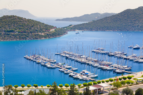 Kas town near Antalya by the Mediterranean coast of Turkey