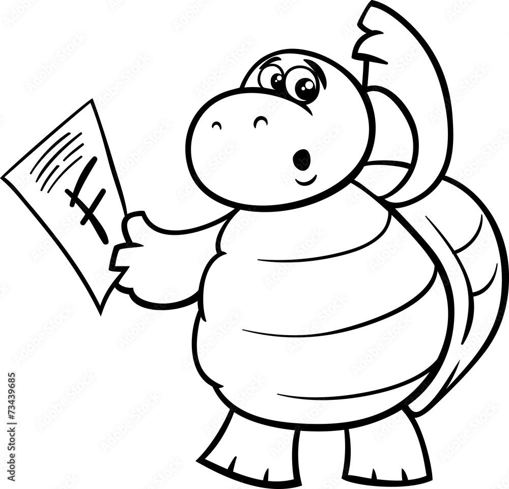 turtle with f mark coloring page turtle with f mark coloring page