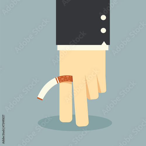 No smoking business hand