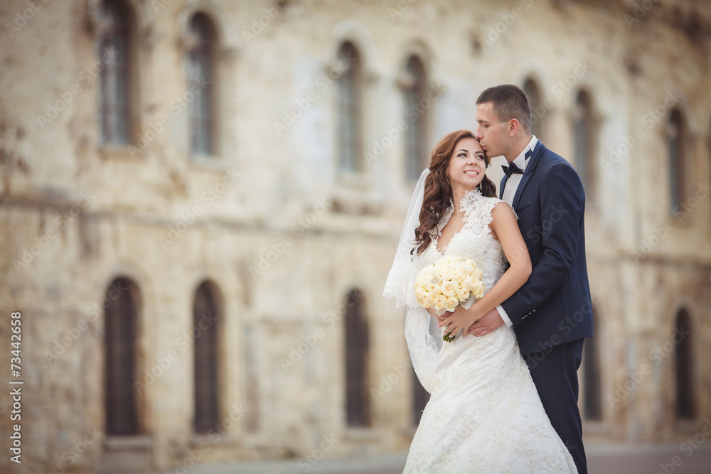 wedding bride groom kissing love couple marrige wedding bride groom kissing love couple marrige