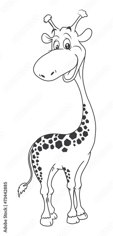 Girafe Cartoon Illustration