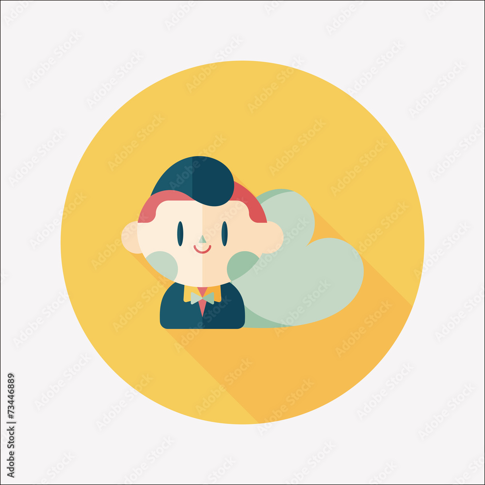 Valentine's day boy flat icon with long shadow,eps10 Valentine's day boy flat icon with long shadow,eps10