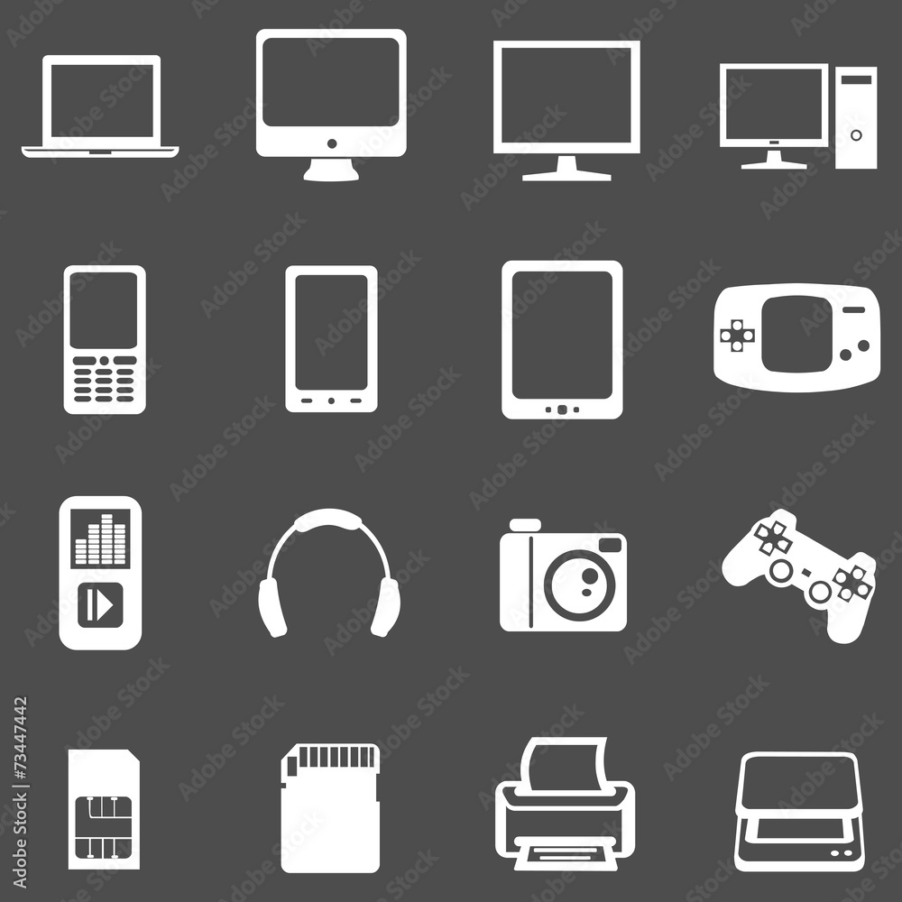 Vector Set of Digital Devices Icons Vector Set of Digital Devices Icons