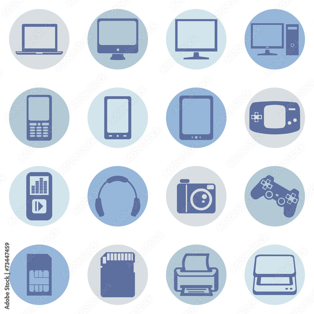 Vector Set of Digital Devices Icons Vector Set of Digital Devices Icons