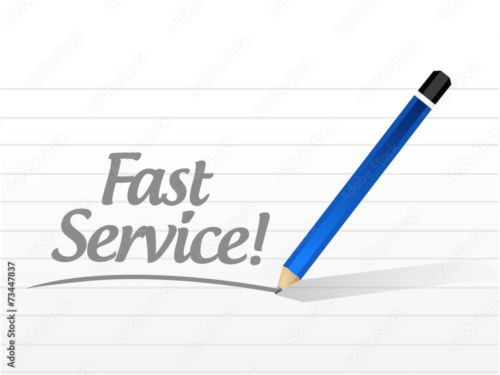 Fototapeta premium fast service message illustration