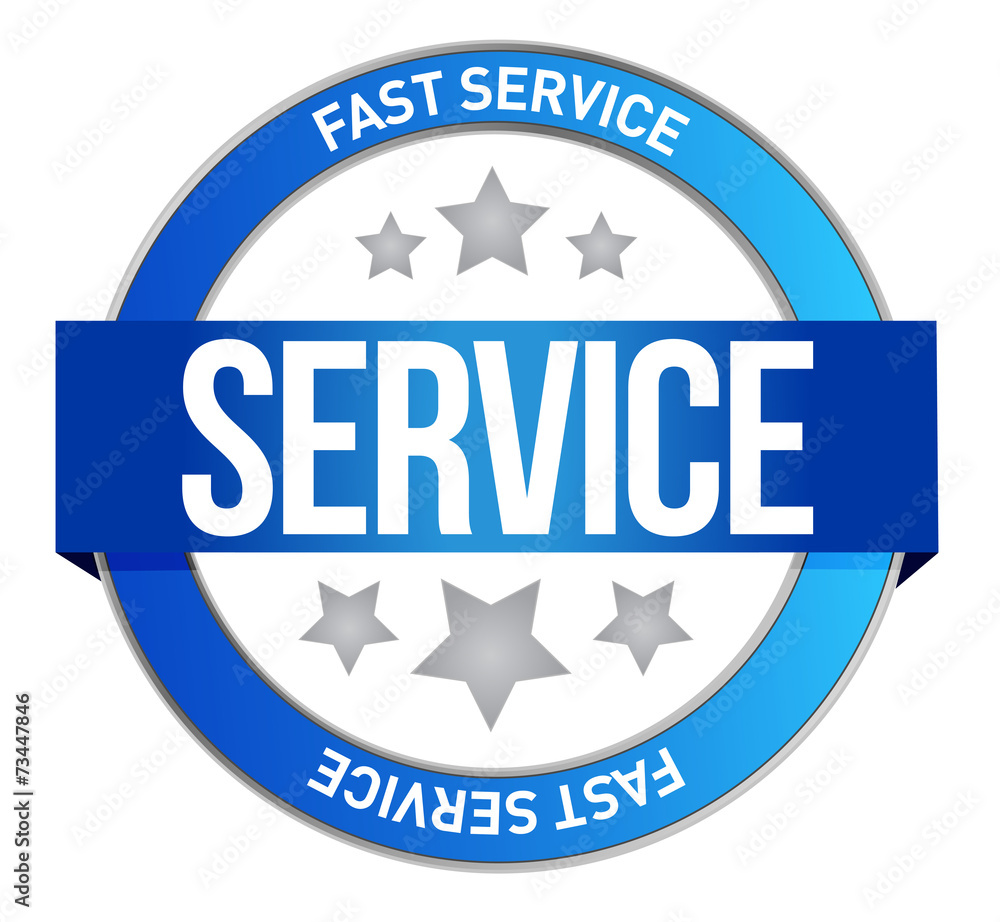 fast service seal illustration design fast service seal illustration design