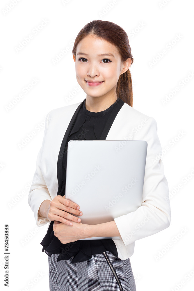 Business woman with laptop computer Business woman with laptop computer