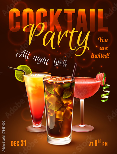 Cocktail party poster