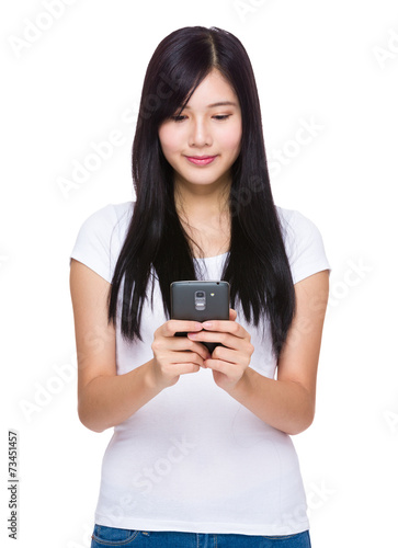 Woman look at phone