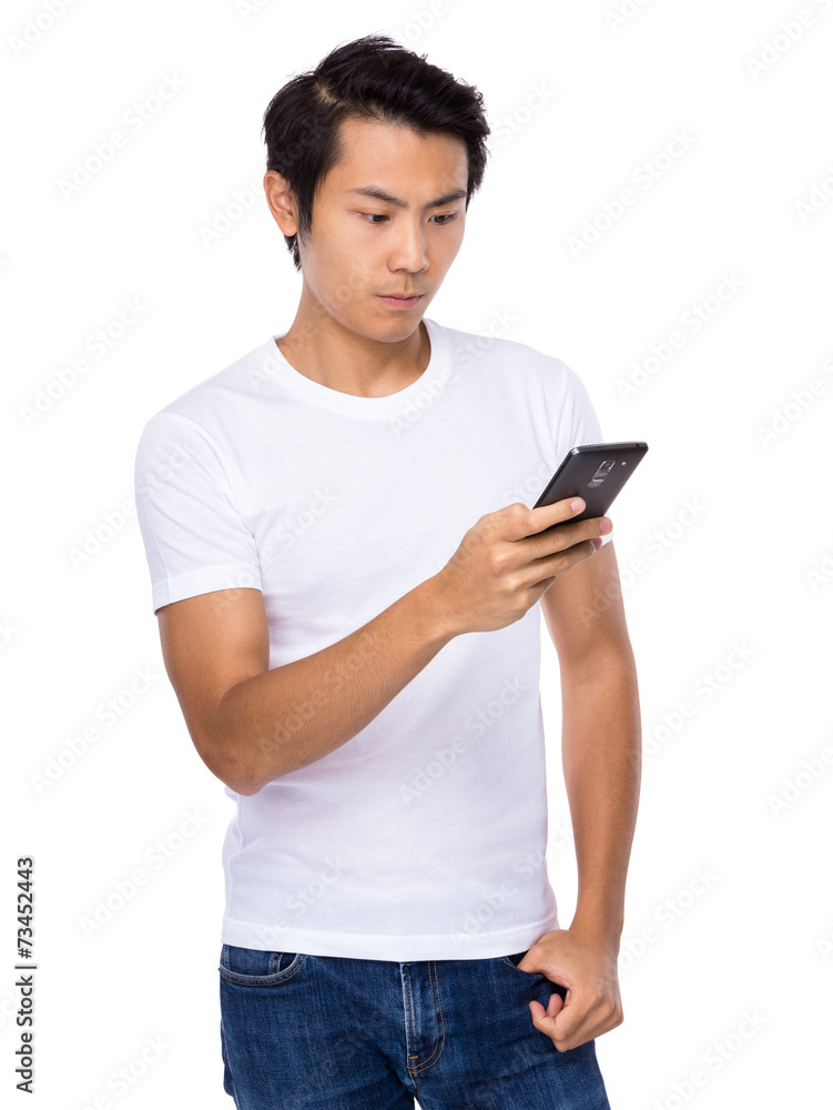 Man use of cellphone