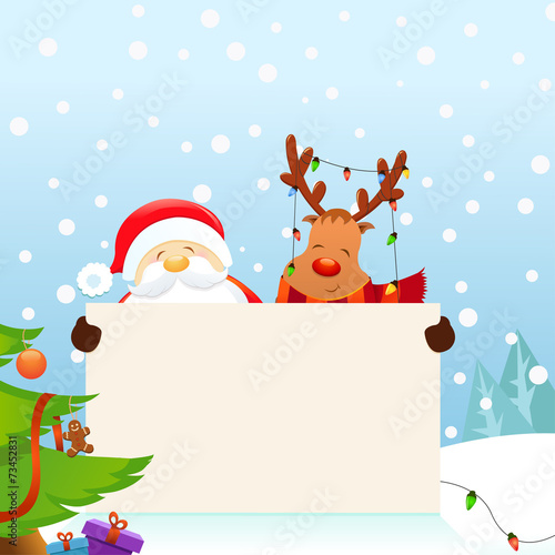 Santa And Reindeer's Christmas Message