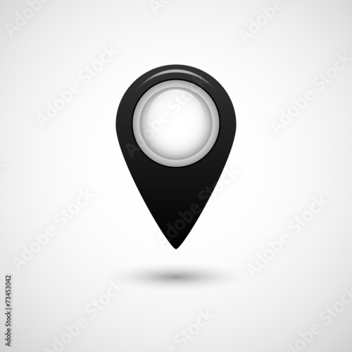 Icon pointer for map black color on a gray background Free Download Icon pointer for map black color on a gray background - GFXLoad
