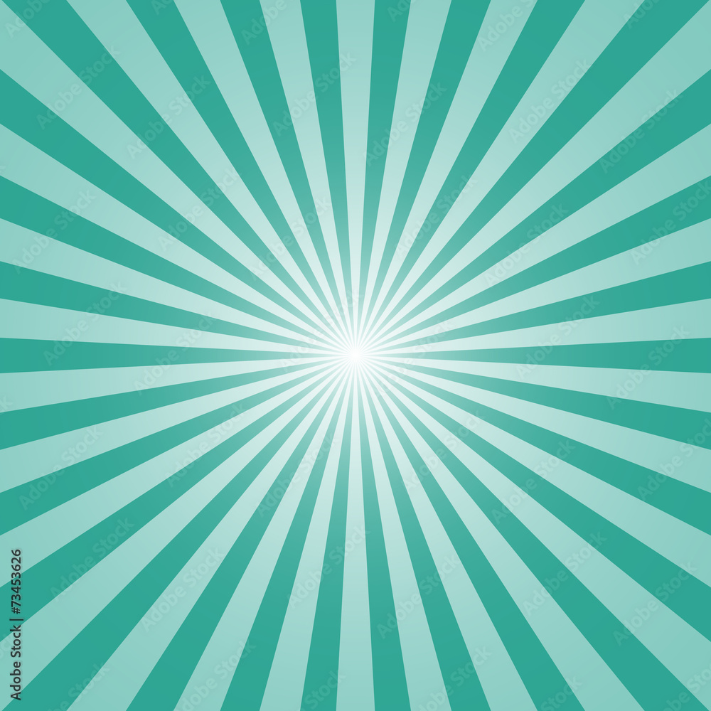 The sun and the sun's rays on turquoise background The sun and the sun's rays on turquoise background