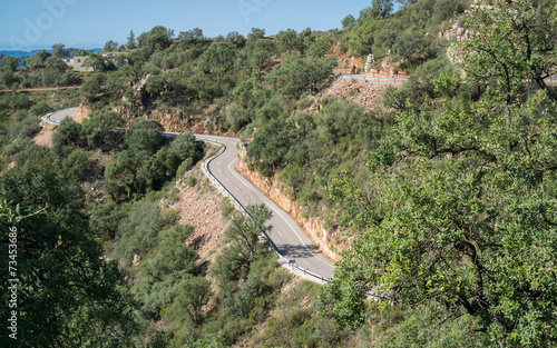 Top view of mountain road with curves © F.C.G.