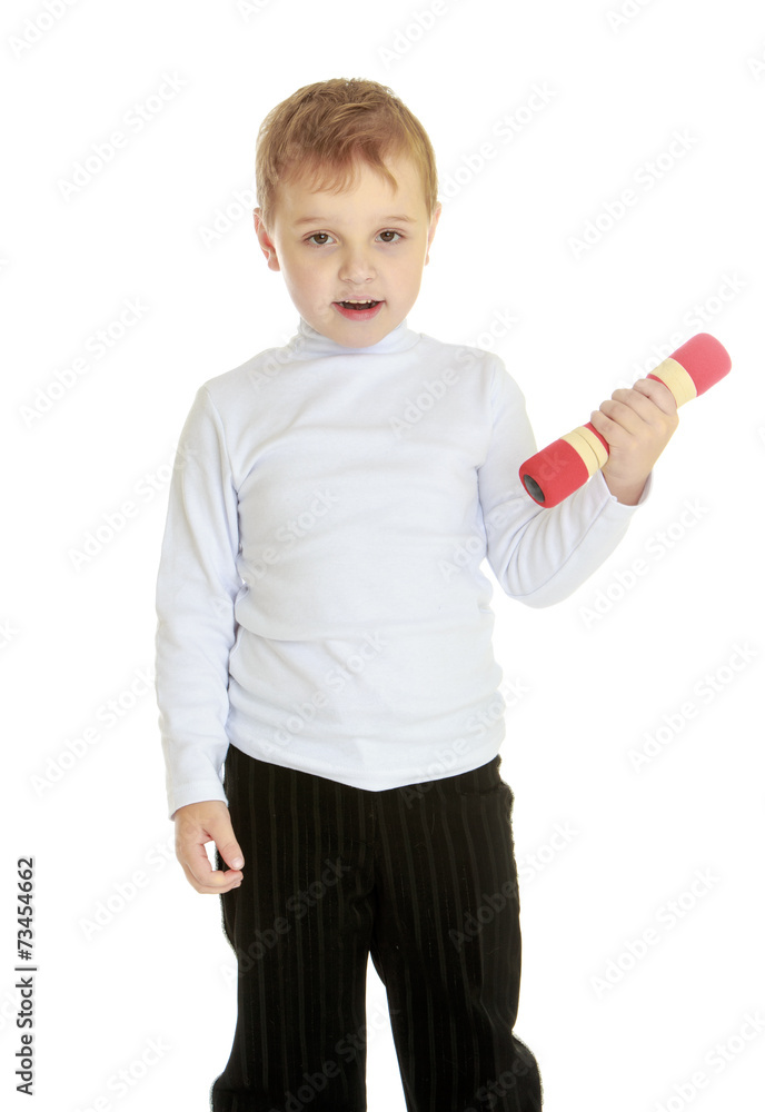 Studio portrait of a little boy. Studio portrait of a little boy.