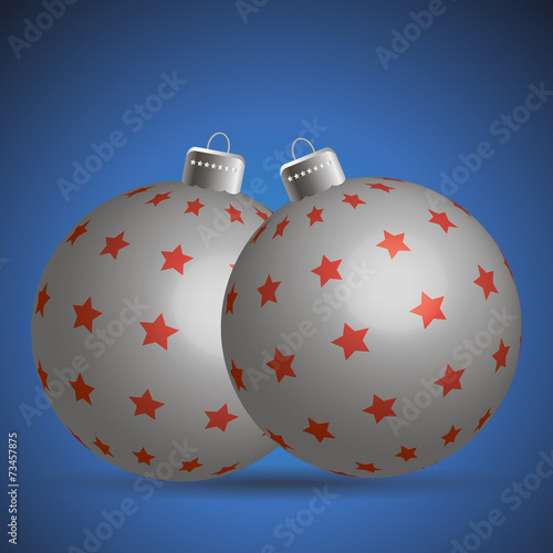 Wallpaper Mural silver Christmas balls Torontodigital.ca